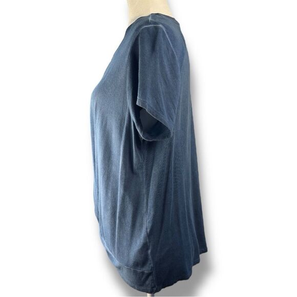 ❌❌ NOT FOR SALE Cable & Gauge Blue Short Sleeve Tie Front Tee Sz L - Picture 2 of 11